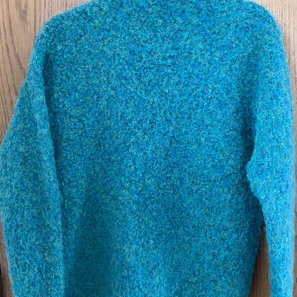 Tabask handmade peruvian alpaca single button cardigan. Size Medium. - Picture 3 of 5